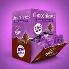 Chocolate 55% cacau com chia Chocofitness - Cx. 50x5g